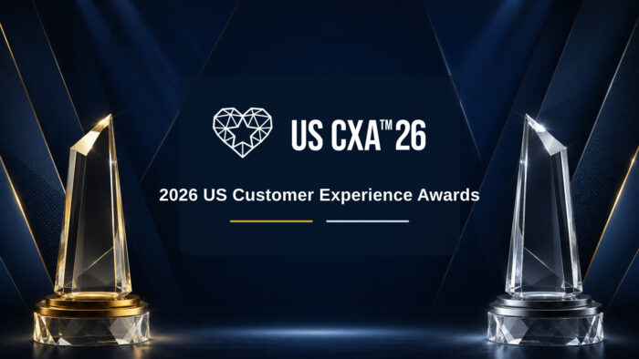 2026 US Customer Experience Awards gold and silver trophies