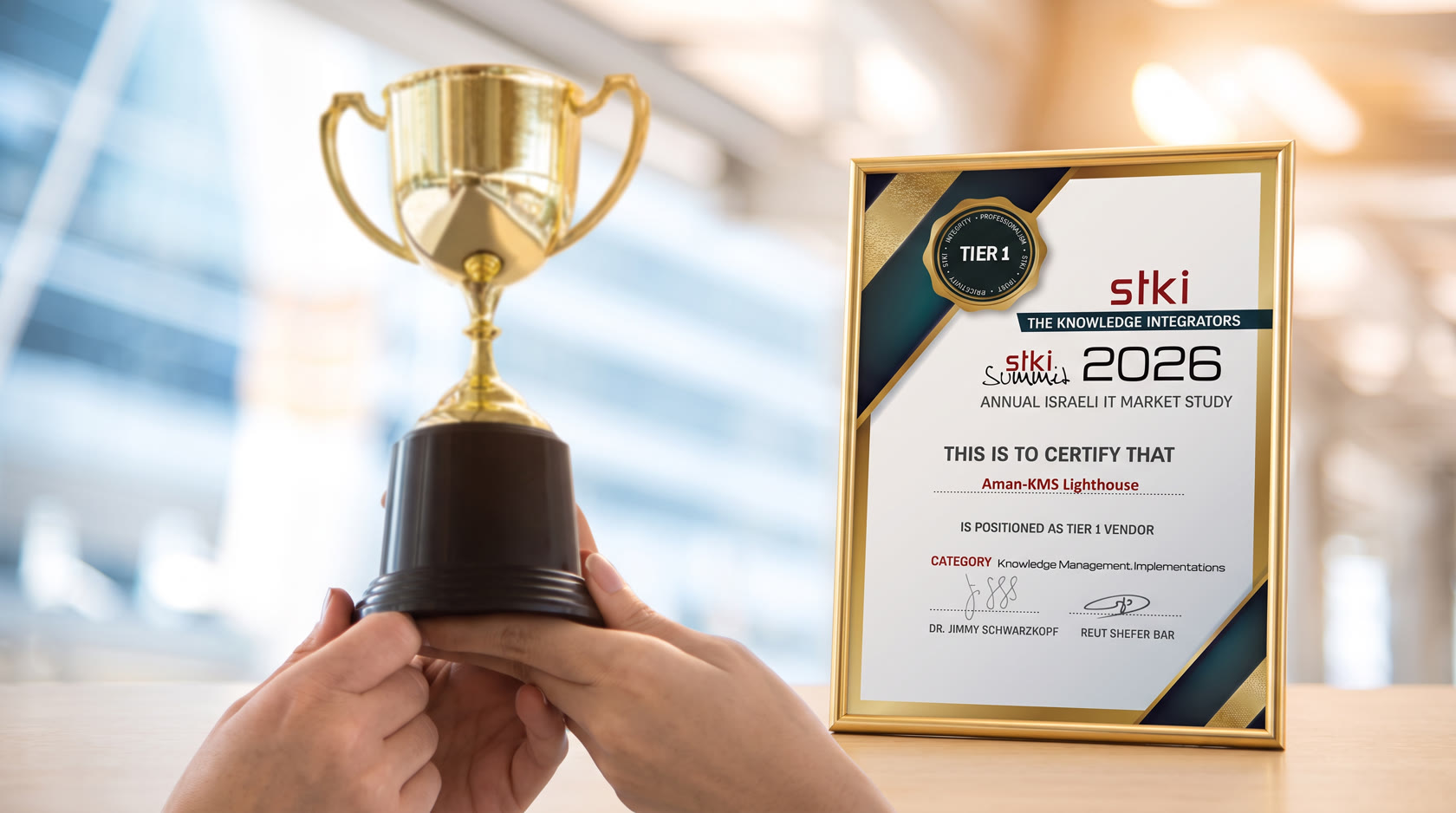 STKI Summit 2026 Tier 1 certificate for Aman-KMS Lighthouse